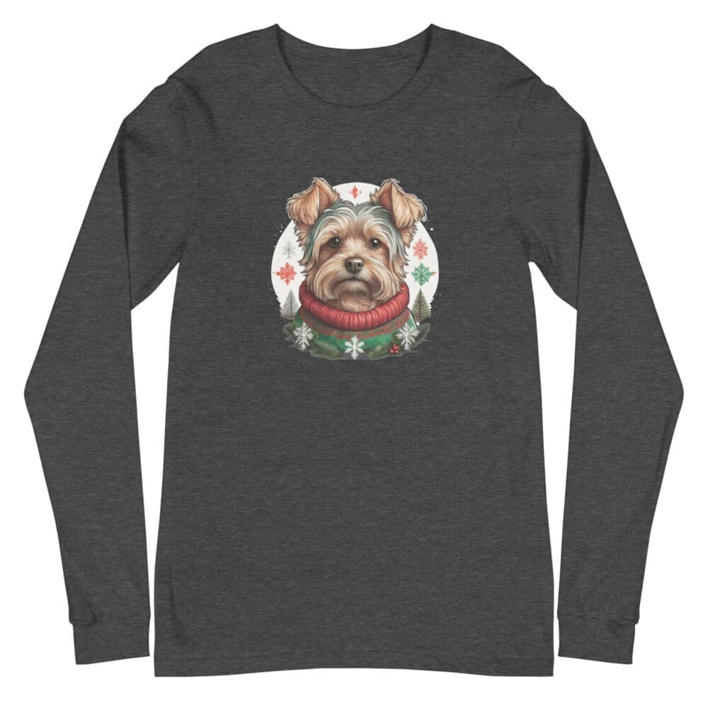 Christmas Yorkie Unisex Long Sleeve Tee - Image 46