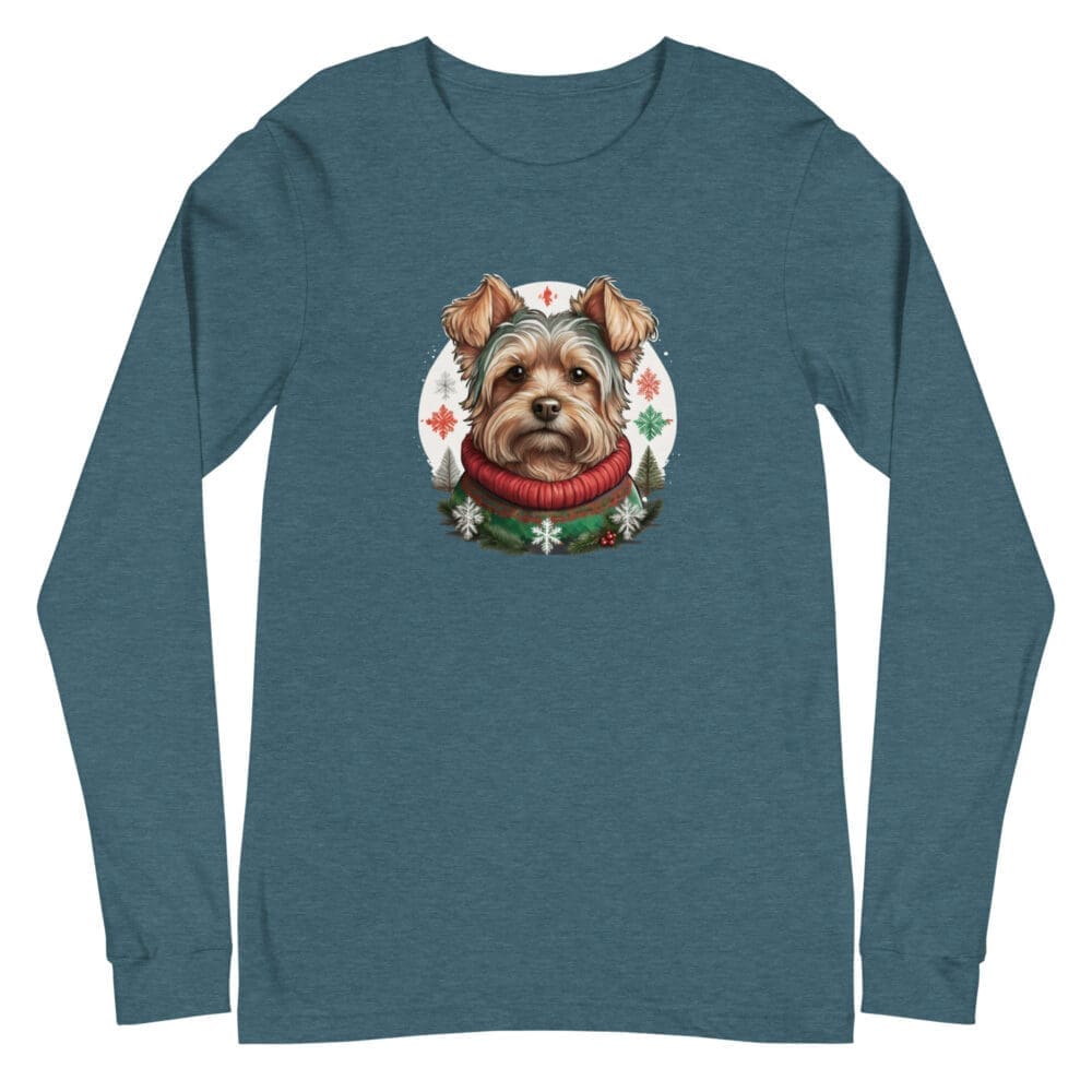 Christmas Yorkie Unisex Long Sleeve Tee - Image 52