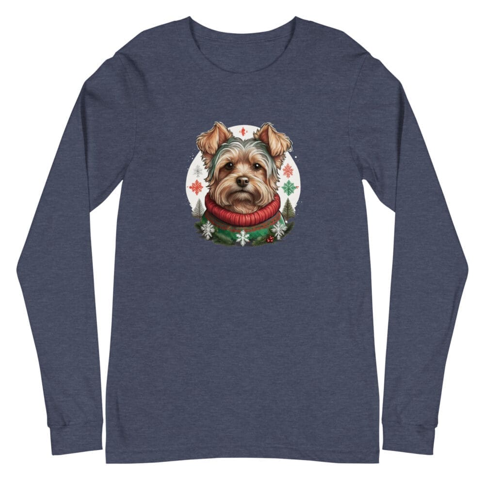 Christmas Yorkie Unisex Long Sleeve Tee - Image 50