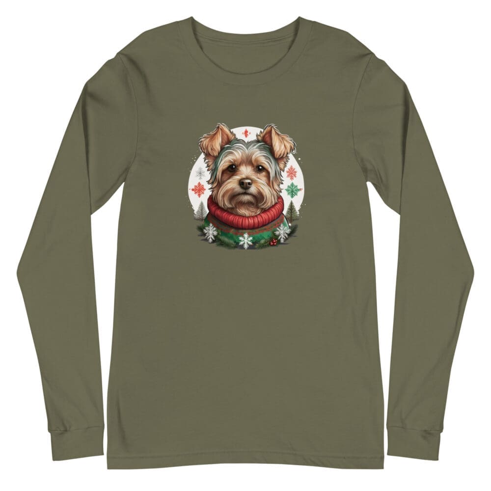 Christmas Yorkie Unisex Long Sleeve Tee - Image 33