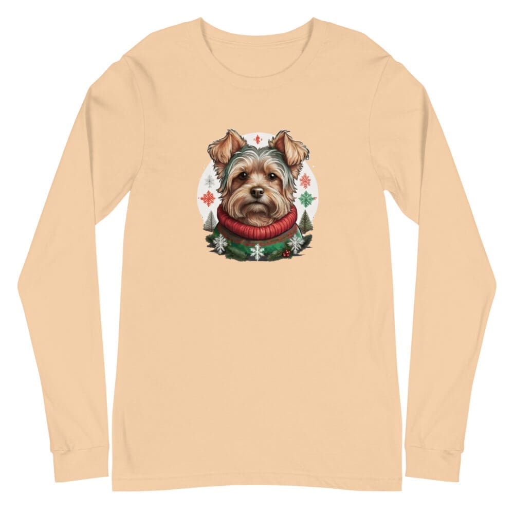 Christmas Yorkie Unisex Long Sleeve Tee - Image 63