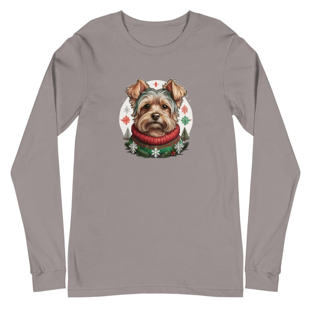 Christmas Yorkie Unisex Long Sleeve Tee - Image 57