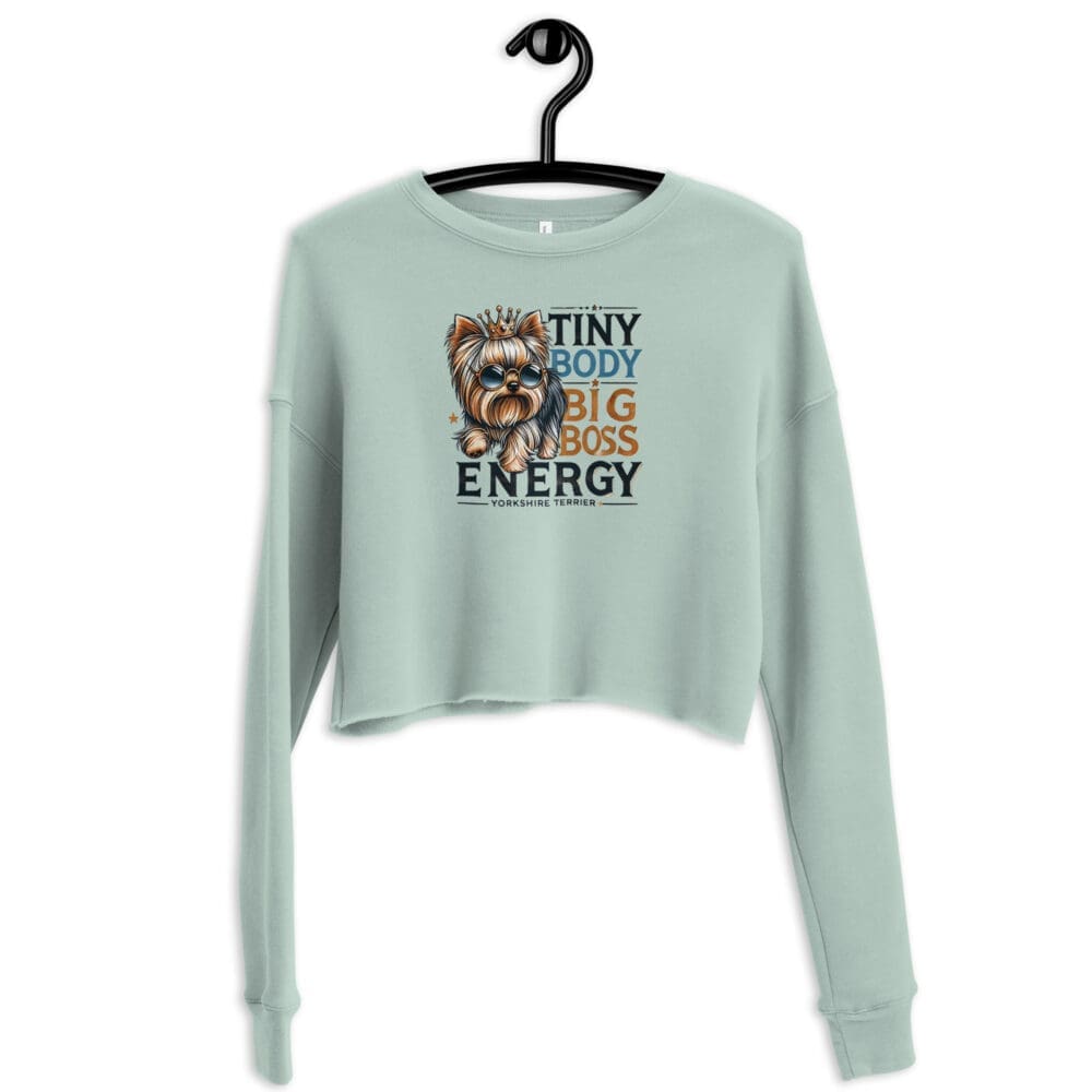 Tiny Body, Big Boss Energy Crop Sweatshirt - Image 2